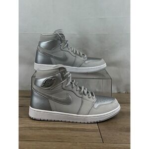 Air Jordan 1 High OG Metallic Silver Cool Grey Men's Sneakers Size 10.5